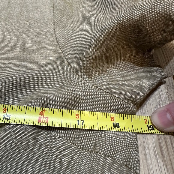 Madewell S Linen Blend Alexandra Button Front Mini Dress Olive Branch AL713 - Picture 7 of 13